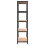 5-Layer Shelves 2 pcs Anthracite Steel&Engineered Wood 152868
