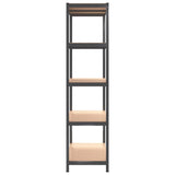 5-Layer Shelves 2 pcs Anthracite Steel&Engineered Wood 152868