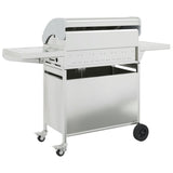 Gas BBQ Grill with 7 Burners Silver Stainless Steel 367594