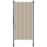 Outdoor Roller Blind Yellow and White 100x270 cm Fabric&Steel 368772