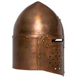 Medieval Knight Helmet Antique Replica LARP Copper Steel 286225