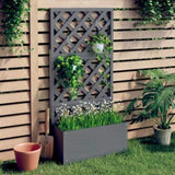 Trellis Planter Grey 65x33x135 cm WPC 362577
