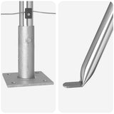 Fence Post 7 pcs Silver Steel 42004324