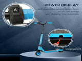 Electric Scooter, 120W Motor E-Scooter, Adjustable Height, Rear Brake for Ages 6 Years - Blue T3398P349442