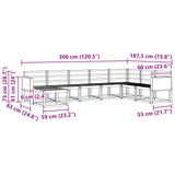 Outdoor Sofa Set 8 pcs Natural Solid Acacia Wood 3385450