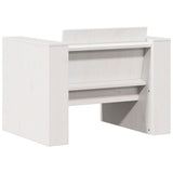 Garden Lounge Set White Solid pine wood Medium Seats Many 3216896