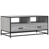 ZNTS Coffee Table Grey Sonoma 100x50x45 cm Engineered Wood and Metal 848787