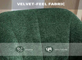 Velvet-Feel Office Chair - Dark Green T3398P424989
