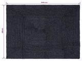 Area Rugs Square Dark Grey 240 x 240 cm Jute 42010442