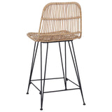 Bar Stool 2 pcs Natural 44 x 54 x 96 cm Rattan and Steel 42033208