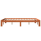 Bed Frame without Mattress Wax Brown 120x190 cm Small Double Solid Wood Pine 844165