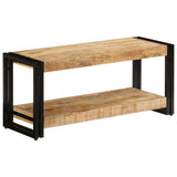 Tv Stand Natural wood Solid Mango Wood and Powder-Coated Iron 247808
