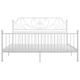 Bed Frame White Powder-coated metal Super King Bed Frame 324857