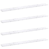 Wall Shelf 4 pcs White Marble 115 x 9 x 3 cm Engineered Wood 42020030