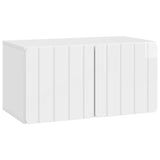 Wall-Mounted TV Cabinet High Gloss White 59.5 x 31 x 30 cm 898369