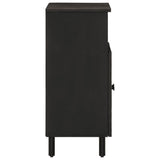 Side Cabinet Black 60x33x75 cm Solid Wood Mango 356844