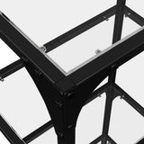 Storage Rack with Transparent Glass Top 40x30x123 cm Steel 846040