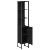 Bathroom Cabinet Black 33x33x185.5 cm Engineered Wood 842471