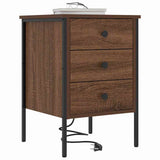 Bedside Cabinet Brown Oak 42 x 41 x 61 cm Engineered Wood 859488