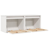 Wall Cabinets 2 pcs White 45x30x35 cm Solid Pinewood 813438