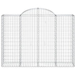 Arched Gabion Basket 200x50x140/160 cm Galvanised Iron 153497