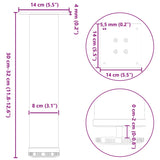 ZNTS Coffee Table Legs 4 pcs Natural Steel 30-32 cm Steel 4012463