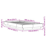 Bed Frame without Mattress Black 90x200 cm 3281211