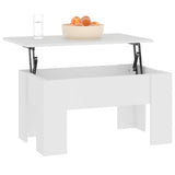 Coffee Table White 79x49x41 cm Engineered Wood 809692