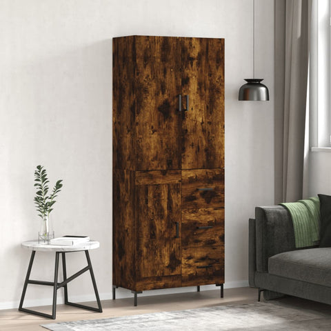 Highboard Smoked Oak 69.5x34x180 cm Engineered Wood 3196016