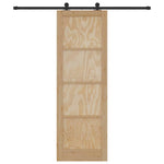 Sliding Door Manual ORKDAL Natural and black 78 x 232 cm 3333474