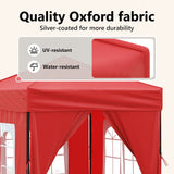 Folding Party Tent with Sidewalls Red 2x2 m 93506