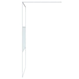 Walk-in Shower Wall White 115x195 cm Clear ESG Glass 152153