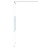 Walk-in Shower Wall White 115x195 cm Clear ESG Glass 152153