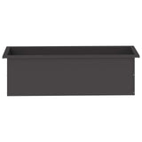 Garden Planter with LED 2 pcs Black 30 x 100 x 30 cm Steel 8008113