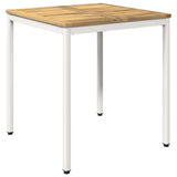 Garden Dinner Table White 70 x 68.5 x 75 cm Solid Acacia Wood 901757