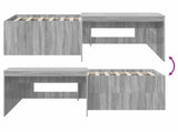 Kids'High Bed Frame with Desk Grey Sonoma 90 x 200 cm 3422656