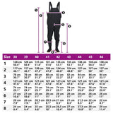 Chest Waders with Boots Black Size 42 4016985