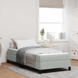 Box Spring Bed with Mattress Light Grey 90 x 210 cm Fabric 3398725