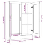 ZNTS Vitrine Cabinet Grey Sonoma 82.5x30.5x115 cm Engineered Wood 815619