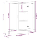 ZNTS Vitrine Cabinet Grey Sonoma 82.5x30.5x115 cm Engineered Wood 815619