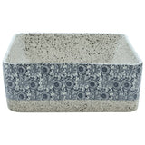 Countertop Basin Grey and Blue Rectangular 46x35.5x13 cm Ceramic 155072