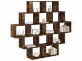 Wall Shelf Smoked Oak 120 x 20 x 136 cm Engineered Wood 8012160