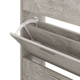 Shoe Cabinet Concrete Grey 63x24x103 cm Engineered Wood 342553