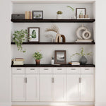 ZNTS Wall Shelf Dark Brown 180x40x cm Treated Solid Wood Oak 363838
