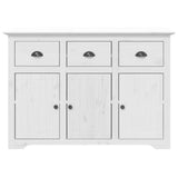 Highborad "BODO" White 115.5x43x200.5 cm Solid Wood Pine 3206451