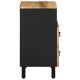 Bed Cabinet Black 50x33x62 cm Solid Rough Wood Mango 4018638
