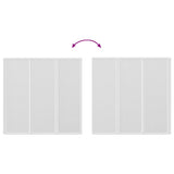 Shower Bath Screen Wall 141 x 132 cm 3 Panels Foldable 140785