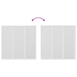 Shower Bath Screen Wall 117 x 120 cm 3 Panels Foldable 140784