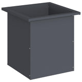 Garden Planter with LED Antracite 40 x 40 x 40 cm Steel 8008130