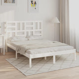 Bed Frame without Mattress White Solid Wood 160x200 cm 3105961